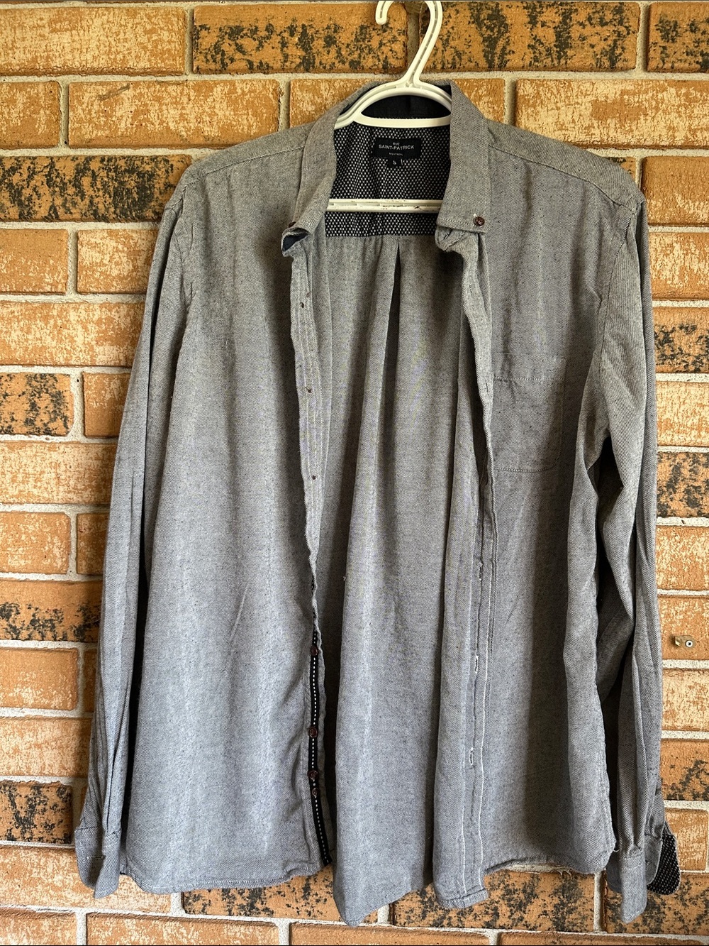 LG Light Gray Casual Long-Sleeve Shirt Jacket